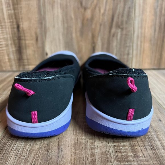 Keen Big Kids Moxie Flat Shoes Black Liberty Purple Slip On Mesh 1016339 Size 5 - Picture 6 of 8